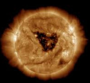 Coronal hole solar wind diagram