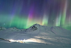Rare multi-colored Aurora over small outpost in Alaskan Range 3 dsc 3889