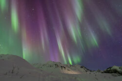 'Firework' formation aurora over snow covered hills 8 dsc 3946